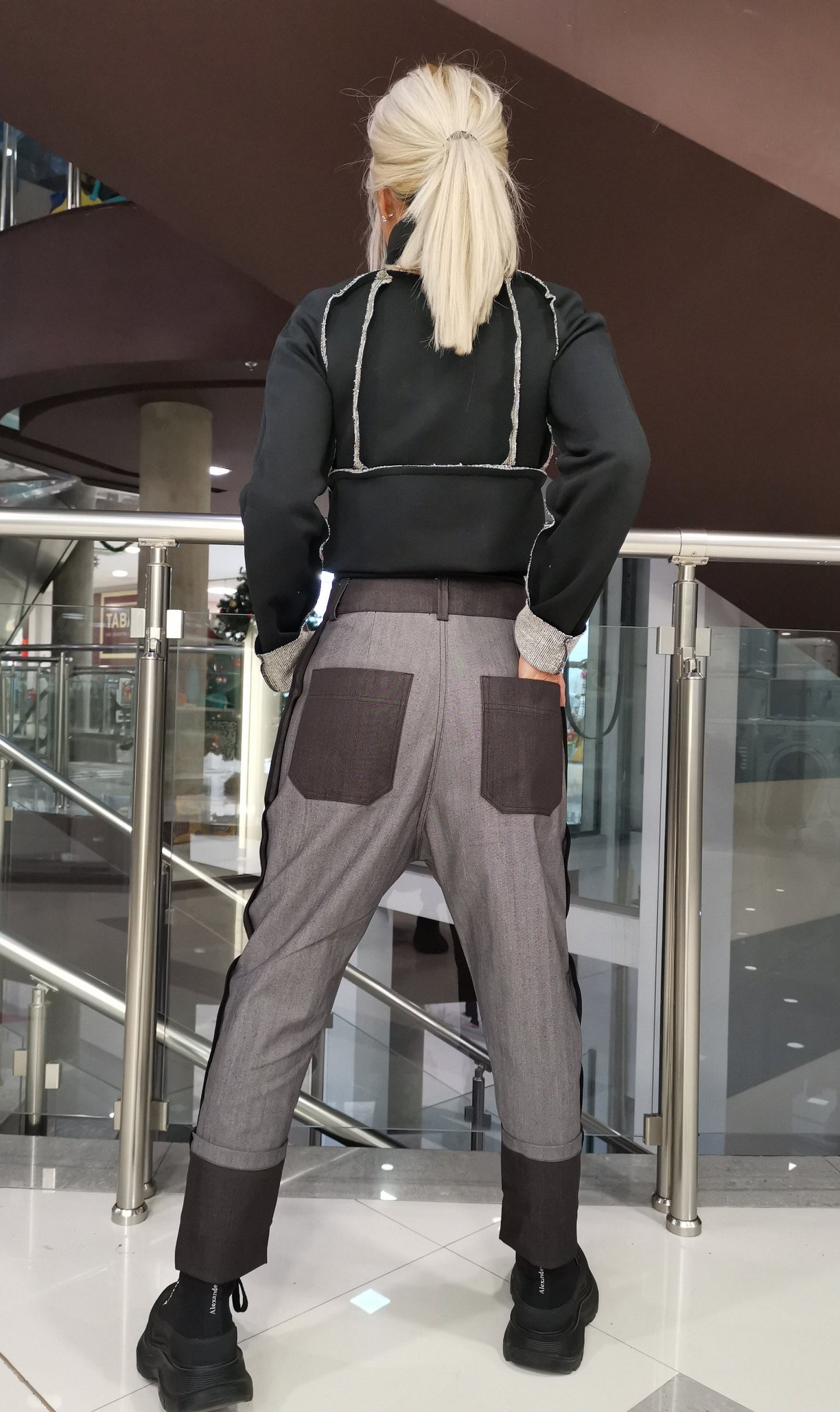 Women jeans/Drop Crotch Jeans/Loos pants/Comfortable casual pants/Harem Pants/Denim Extravagant Trousers/Avant-garde Jeans/Designer Pants