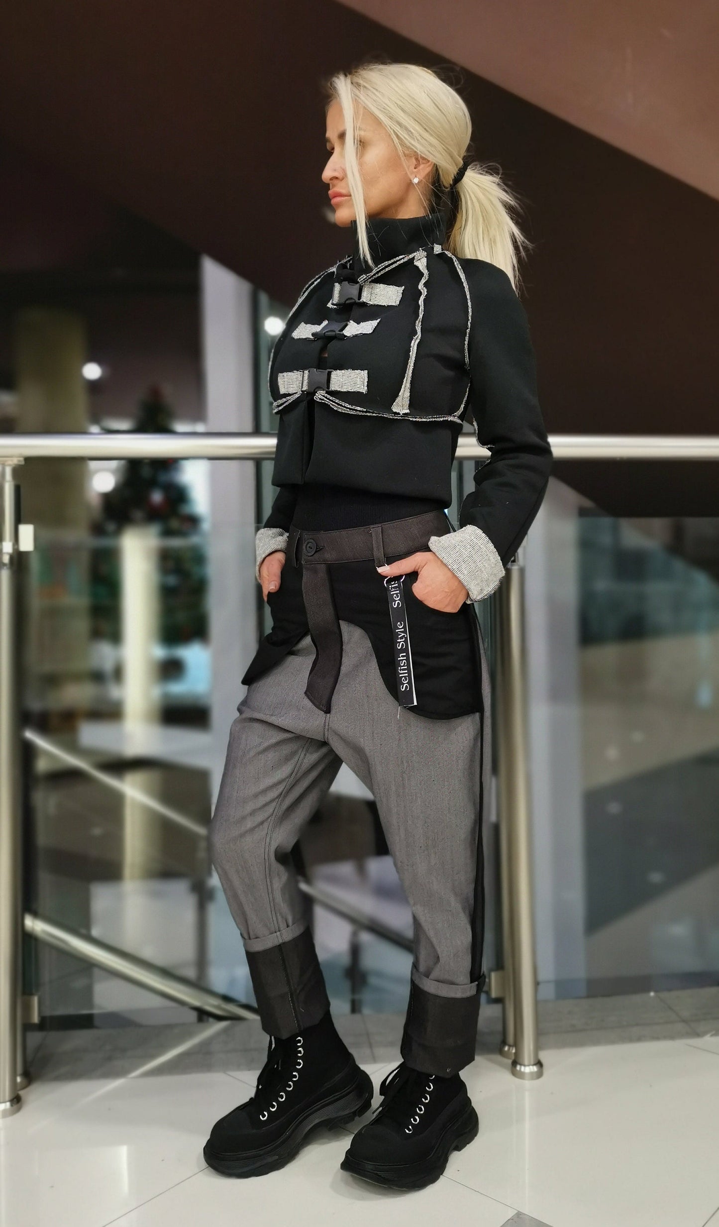 Women jeans/Drop Crotch Jeans/Loos pants/Comfortable casual pants/Harem Pants/Denim Extravagant Trousers/Avant-garde Jeans/Designer Pants