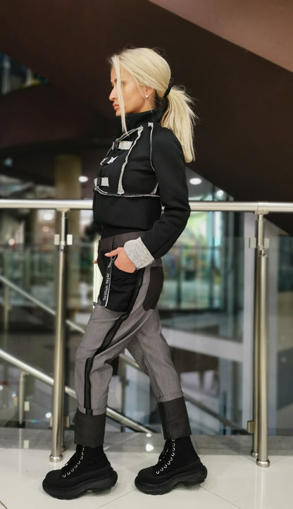 Women jeans/Drop Crotch Jeans/Loos pants/Comfortable casual pants/Harem Pants/Denim Extravagant Trousers/Avant-garde Jeans/Designer Pants